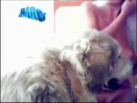 Zoophilia Movie - Blondie rubs her dog&#039;s knob